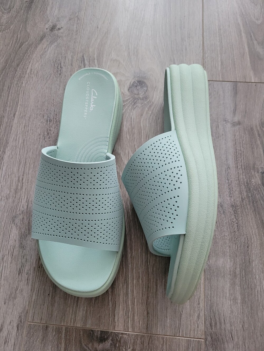Clarks Platform Slides Sandals Size 10 M